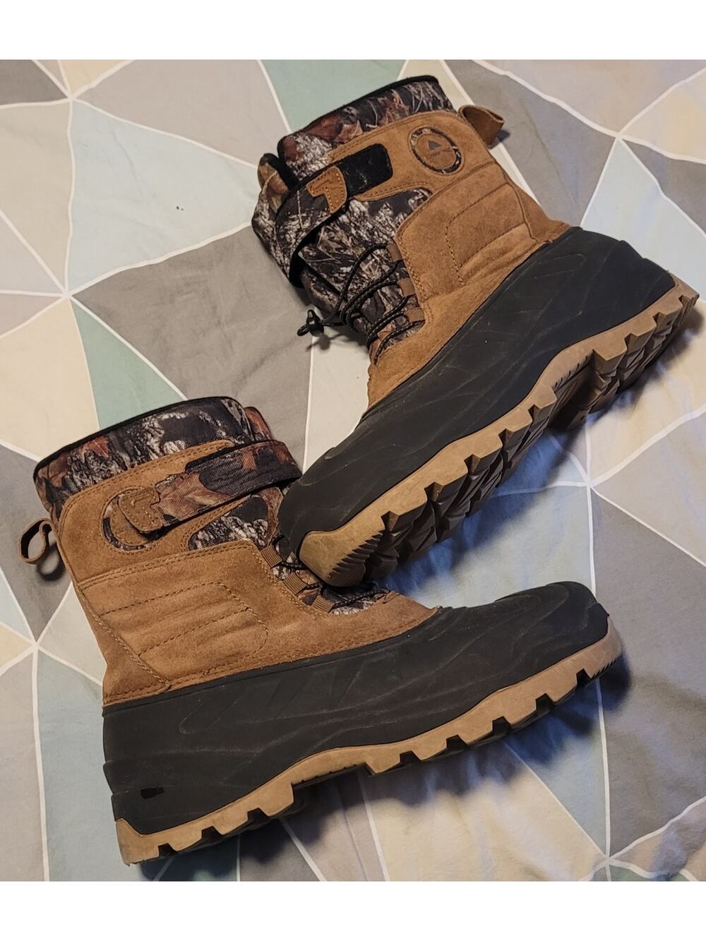 Ozark Trail Mossy Oak Men's Winter Pac Boot w/ 3M Thinsulate & Suede Size 11
